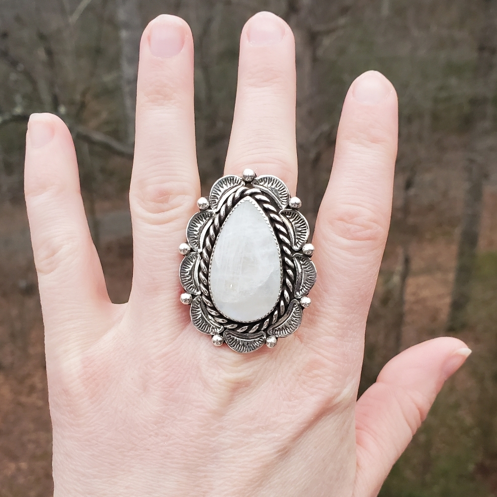 Moonstone Statement Ring - image 3